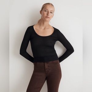 Madewell Semi-Sheer Scoopneck Tee